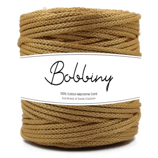 Knitted Silky Cord Golden - 5MM, 50 Meter